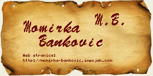 Momirka Banković vizit kartica